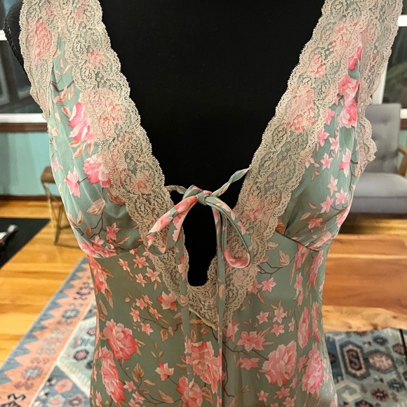 One Clothing Floral Dress with Green and Pink - Picture 3 of 5